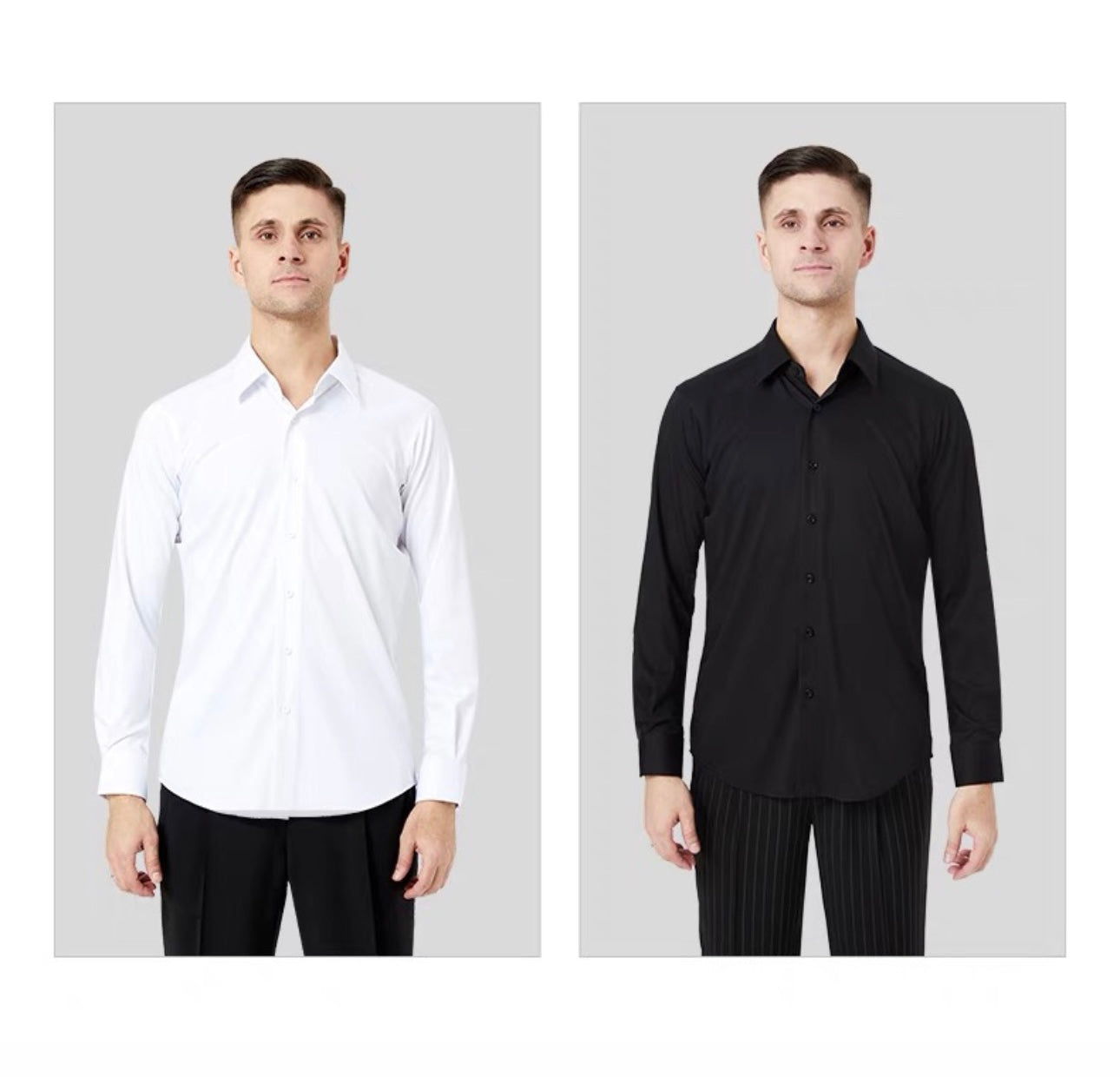 Regular loose Shirt white / black