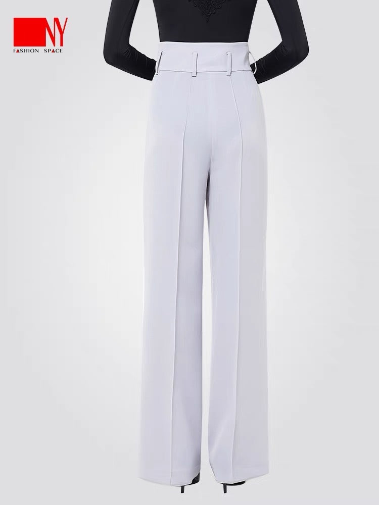 Grey Ladies trousers High Waist