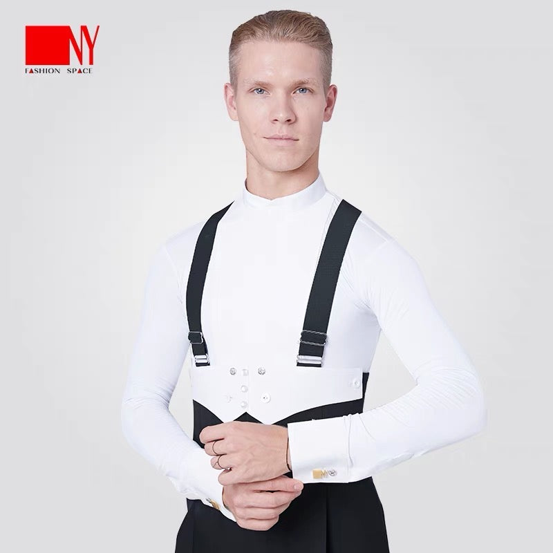 Ballroom Competition White Shirt No Collar