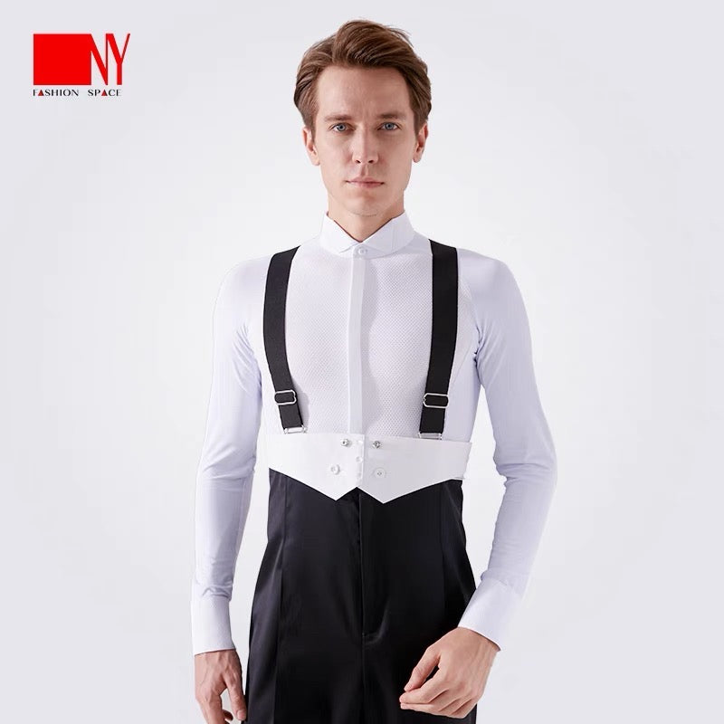 NEW Ballroom Competition White Shirt With Collar