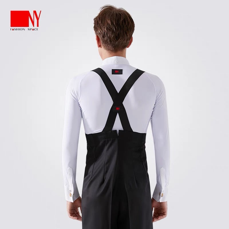 NEW Ballroom Competition White Shirt With Collar